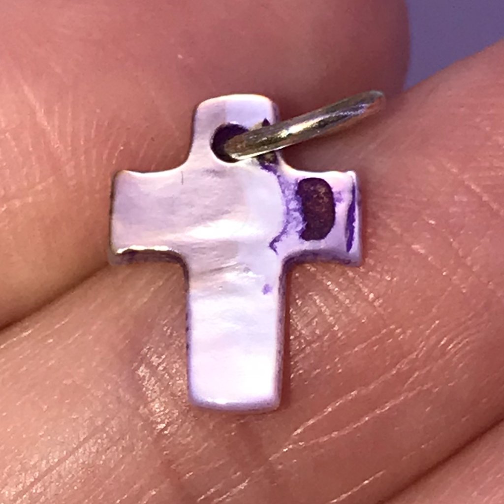 Small Purple Shell Cross Charms 6$